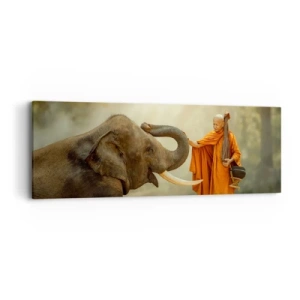 Quadro em tela - Encontro na viagem - 90x30 cm