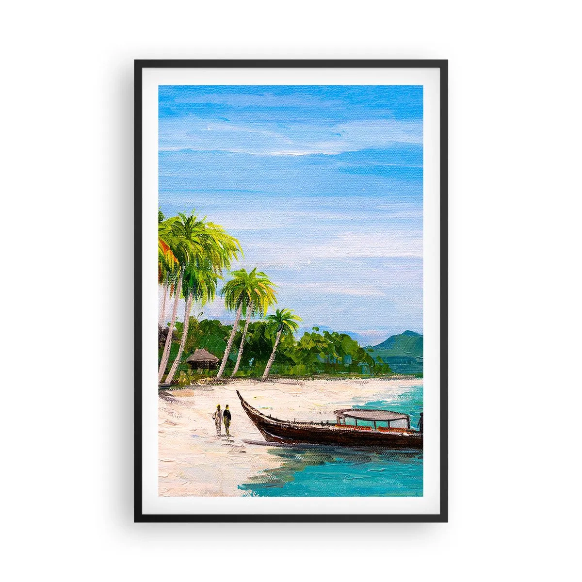 Pôster com moldura preta - Um sonho exótico - 61x91 cm