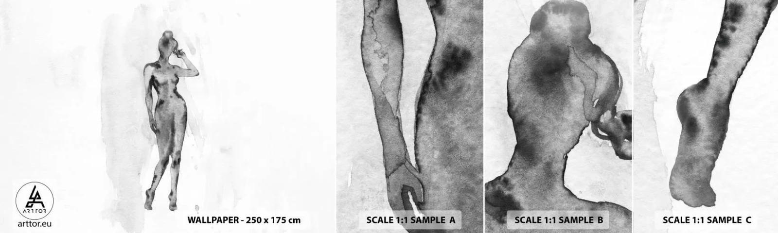 Amostra de Papel de Parede Standard Eco - Um estudo do ideal da feminilidade - Mulher, Corpo Feminino, Gráficos - 100x30 cm