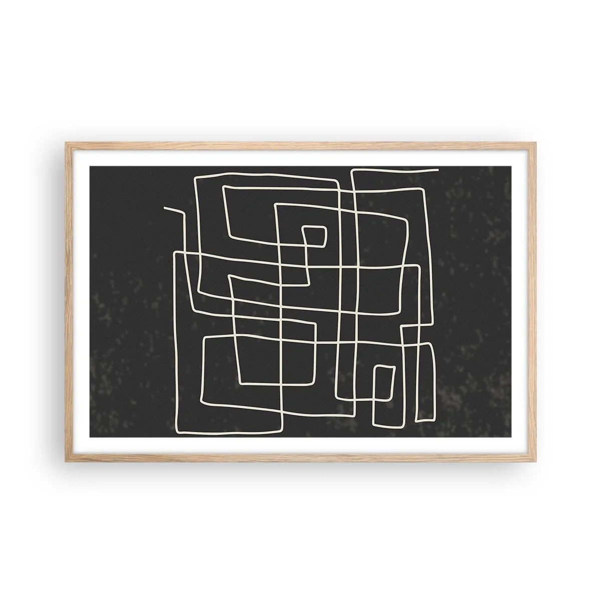 Pôster com moldura de carvalho claro - Não é tão simples - 91x61 cm