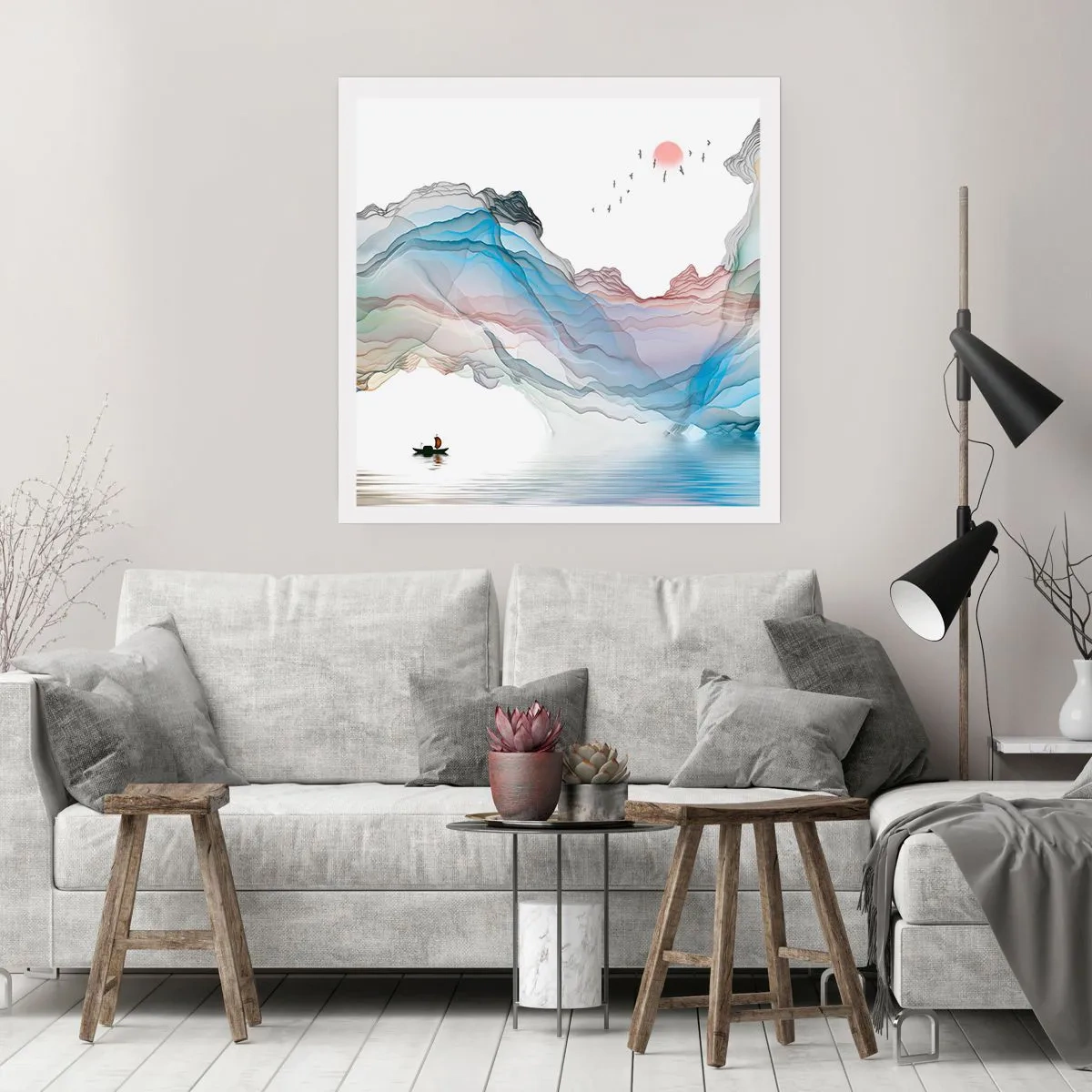 Pôster - Em direção às montanhas de cristal - 60x60 cm