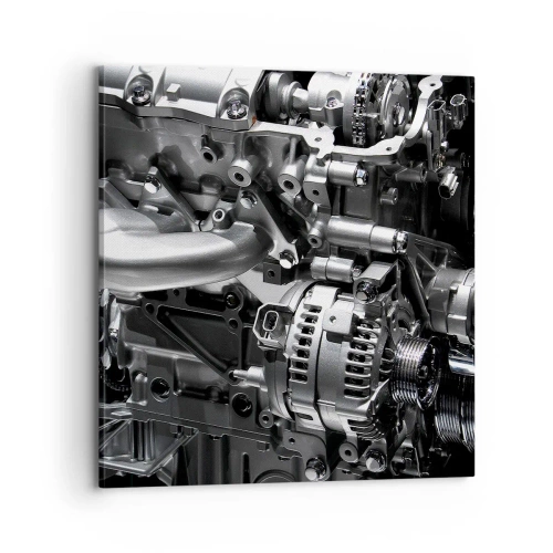 Quadro em tela - Aço, belo, forte - 70x70 cm