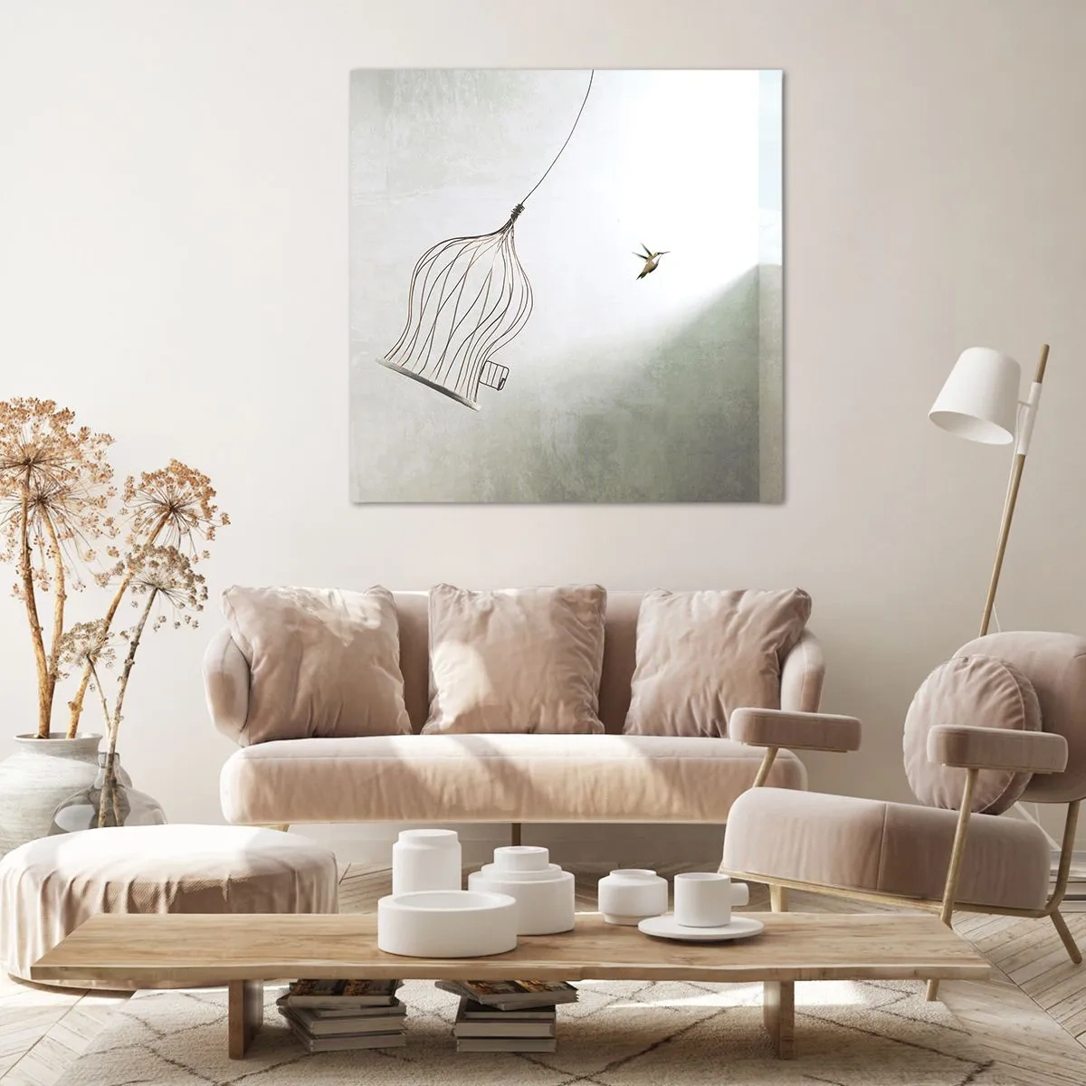 Quadro em tela - Enfim a liberdade - 40x40 cm