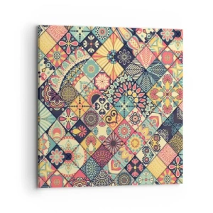 Quadro em tela - Vibrações marroquinas - 70x70 cm