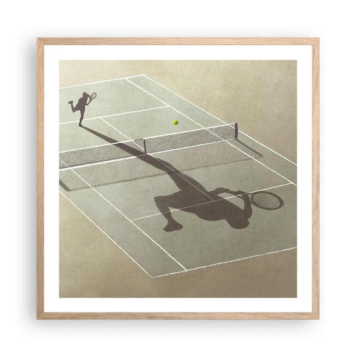 Pôster com moldura de carvalho claro - Supera-te - 60x60 cm