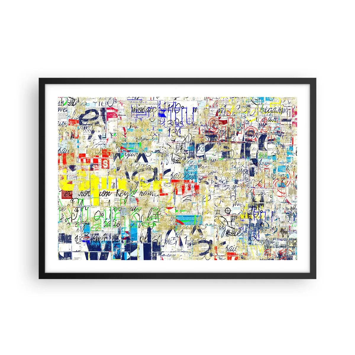 Pôster com moldura preta - Simplesmente agradável aos olhos - 70x50 cm