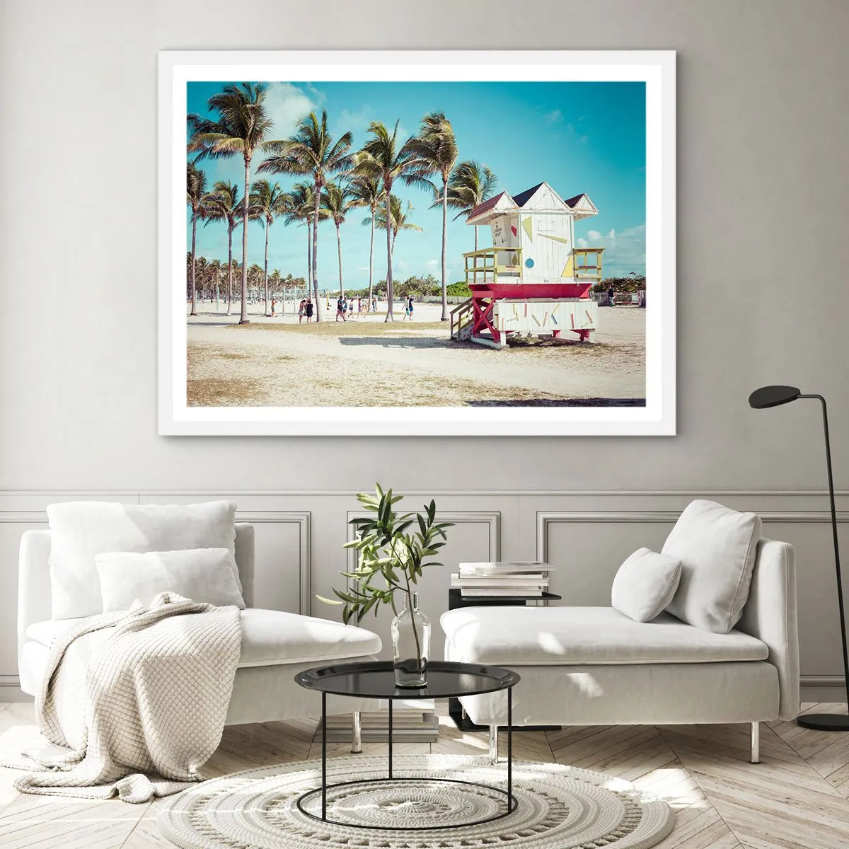 Pôster em moldura branca - Um belo dia pela frente - 50x40 cm