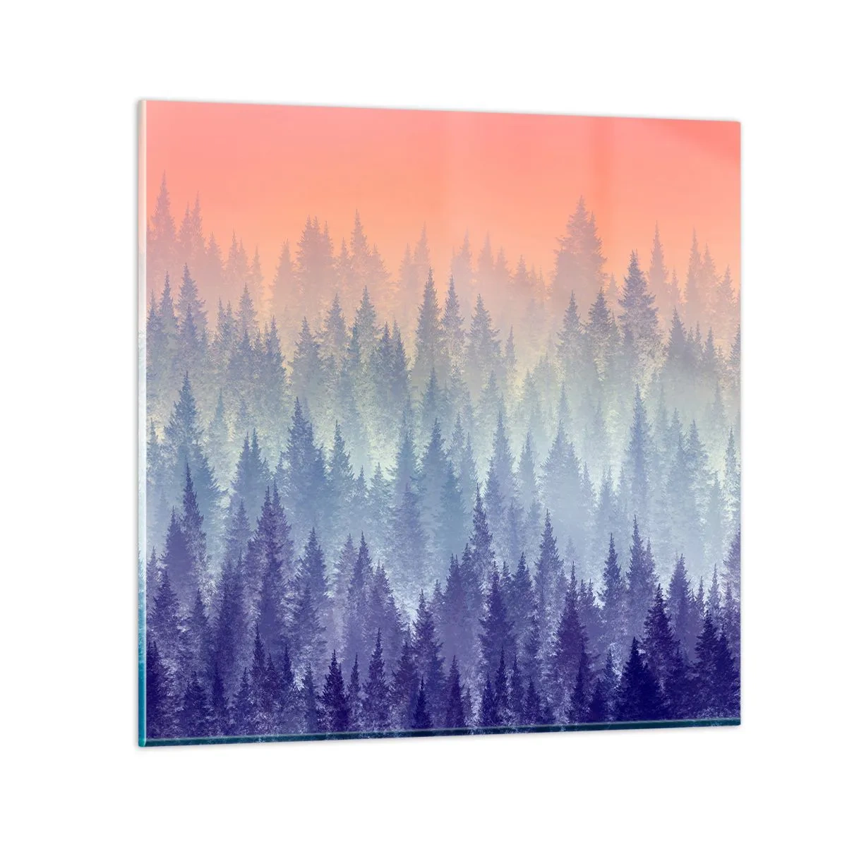 Quadro em vidro - Alto, mais alto, para o céu - 40x40 cm