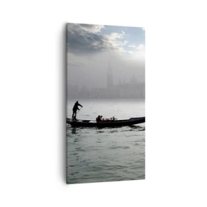 Quadro em tela - Uma cidade fabulosa feita de água e nevoeiro - 55x100 cm
