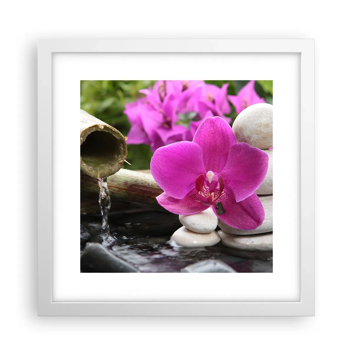 Pôster em moldura branca - Descanso imediato - 30x30 cm