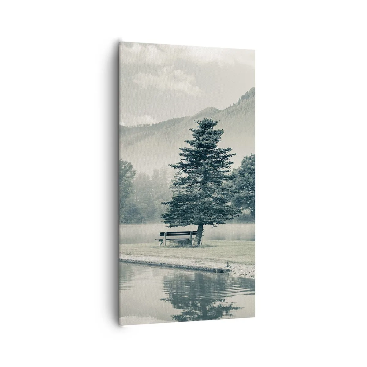 Quadro em tela - O lago ainda está a dormir - 65x120 cm