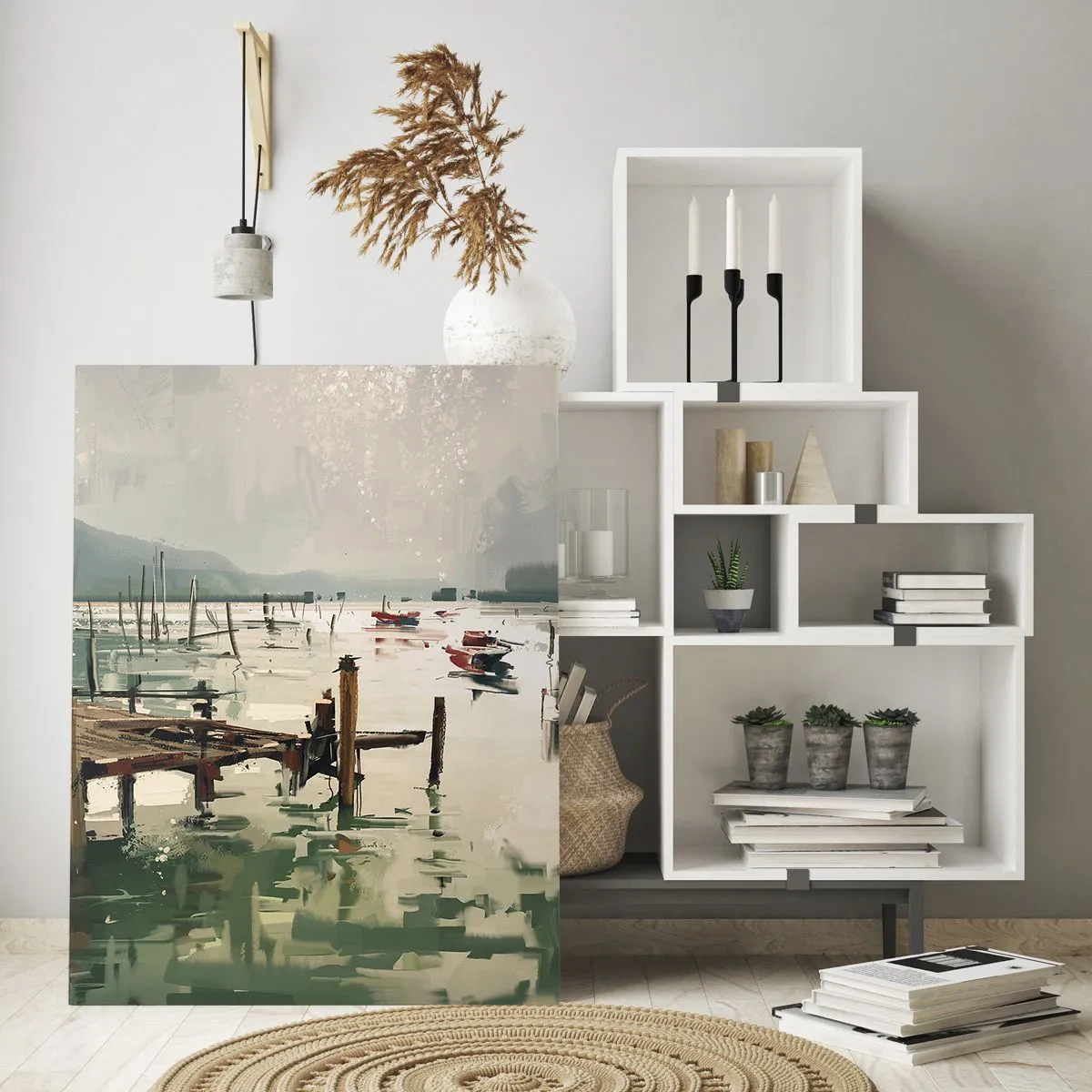 Quadro em vidro - Mergulhado na lua derretida - 70x100 cm