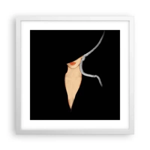 Pôster em moldura branca - Elegância e estilo - 40x40 cm