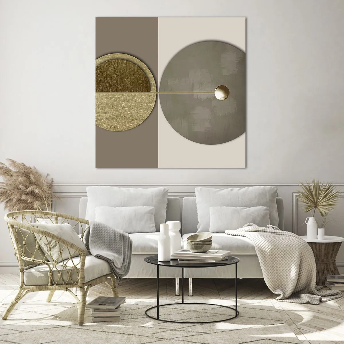 Quadro em vidro - Equilíbrio perfeito - 40x40 cm