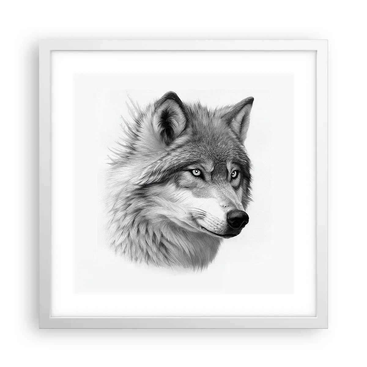 Pôster em moldura branca - Alfa – sem dúvida - 40x40 cm