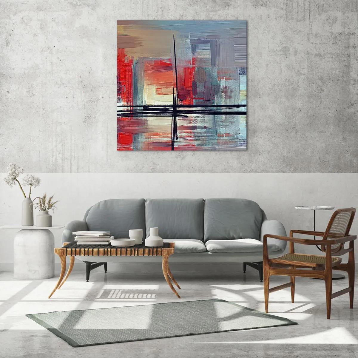 Quadro em vidro - Uma paisagem numa dimensão desconhecida - 50x50 cm