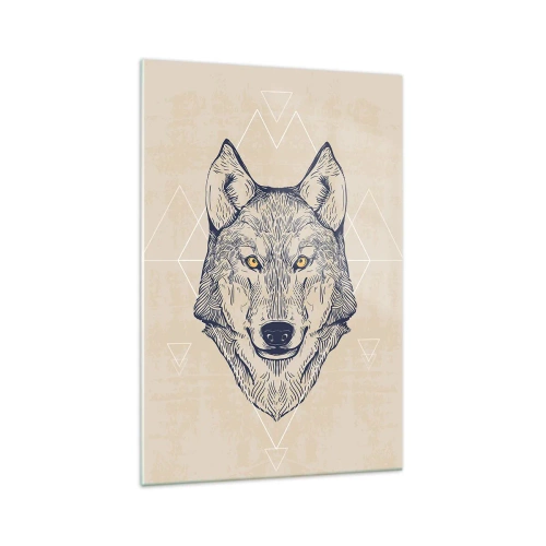 Quadro em vidro - Alfa com um olhar penetrante - 70x100 cm