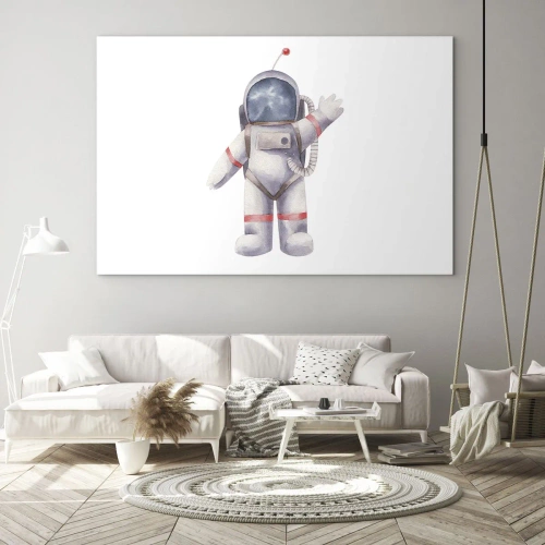 Quadro em vidro - Por enquanto é isso! - 120x80 cm