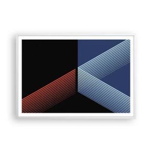 Pôster em moldura branca - Uma história simples - 100x70 cm