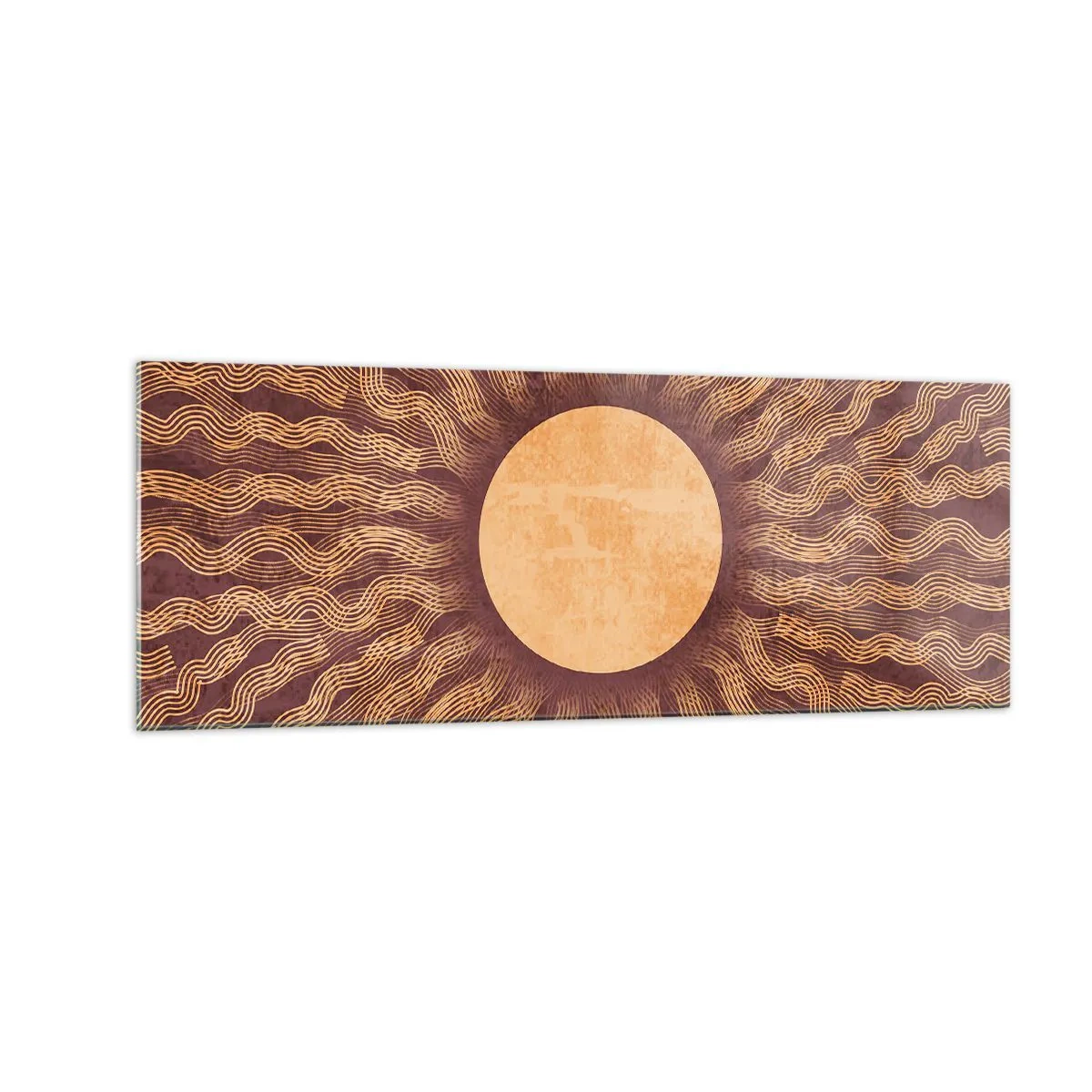 Quadro em vidro - Ícone do sol - 140x50 cm