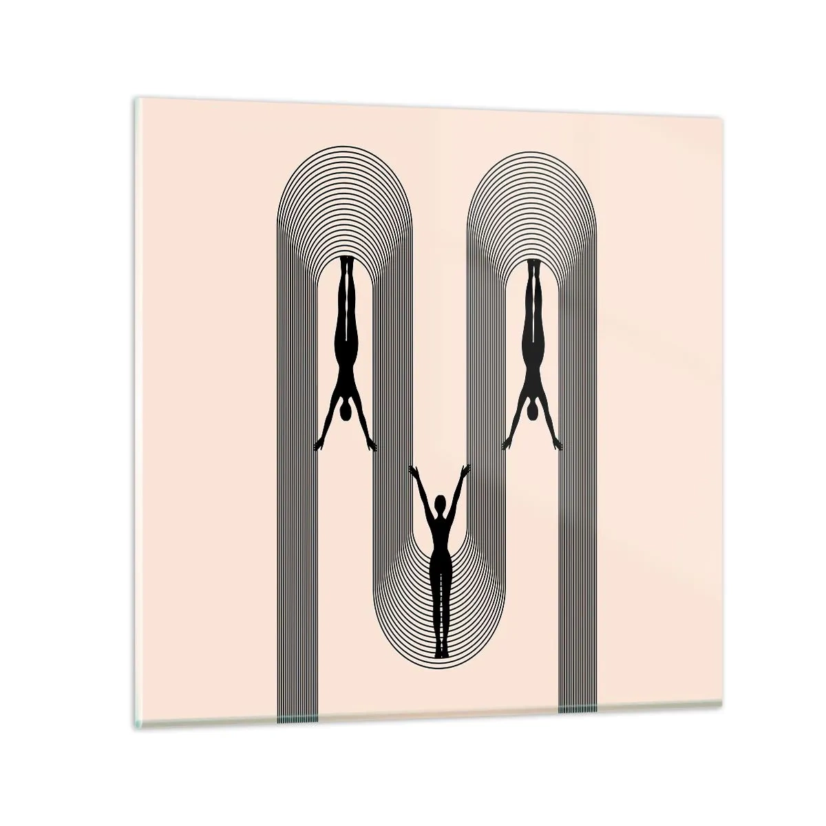 Quadro em vidro - De cabeça para baixo - 40x40 cm