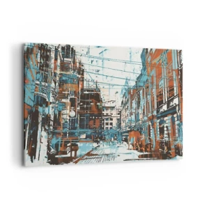 Quadro em tela - Um desgastado percurso urbano - 100x70 cm