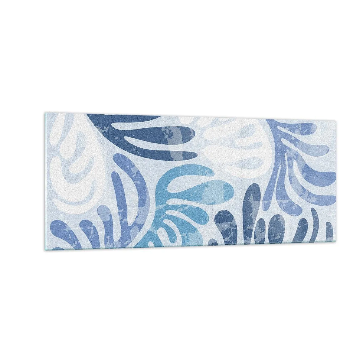 Quadro em vidro - Samambaias azuis - 100x40 cm