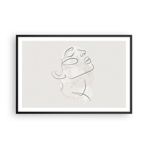 Pôster com moldura preta - Esboço de um sonho - 91x61 cm