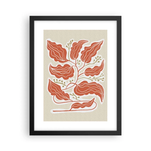 Pôster com moldura preta - Folclórico e coral - 30x40 cm