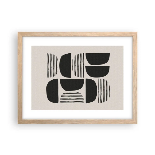 Pôster com moldura de carvalho claro - Ofertas indiferentes - 40x30 cm