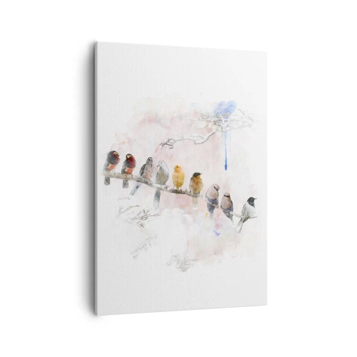 Quadro em tela - Reunião alada - 50x70 cm