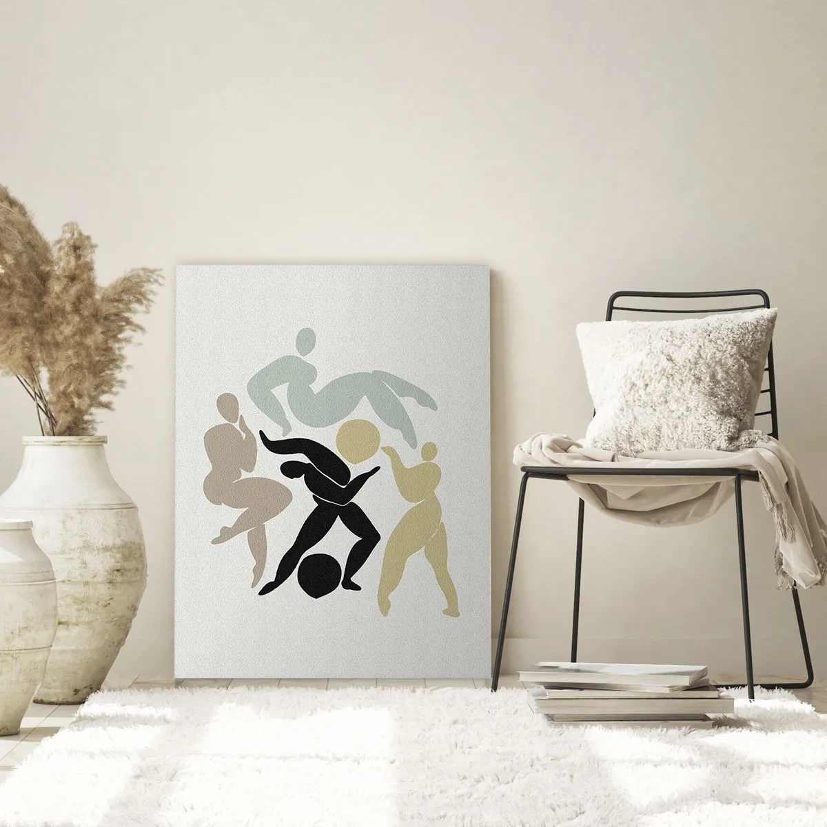 Quadro em vidro - Exercício para saúde e beleza - 80x120 cm