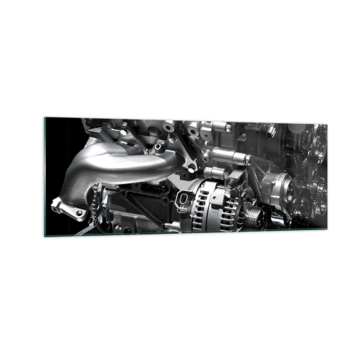 Quadro em vidro - Aço, belo, forte - 140x50 cm