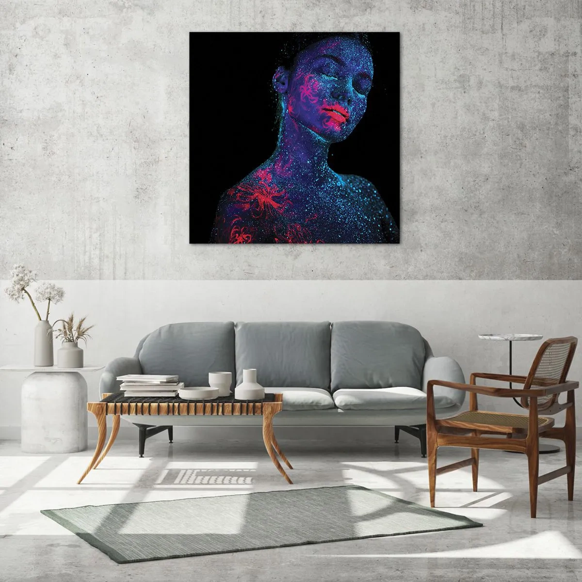 Quadro em vidro - Na poeira estelar - 60x60 cm