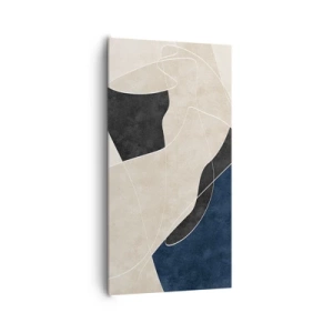 Quadro em tela - Composição abstrata – contraste de cores - 65x120 cm