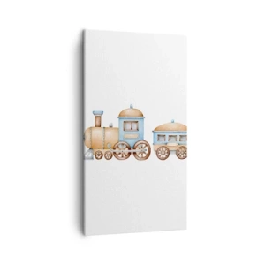 Quadro em tela - Parado na estação... - 45x80 cm