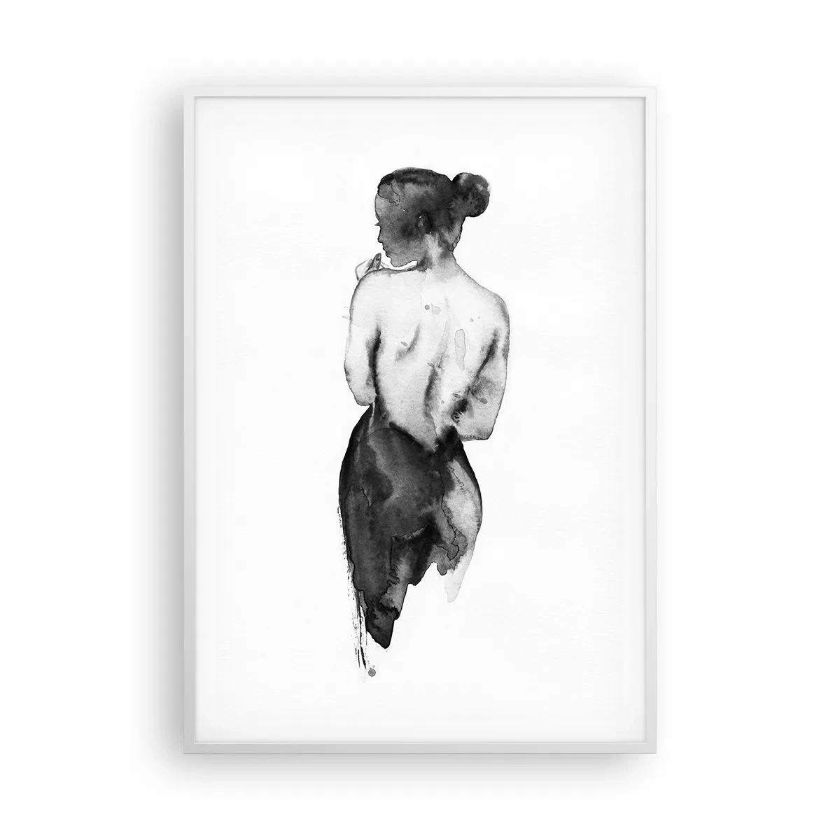 Pôster em moldura branca - Com ela, o mundo desaparece - 70x100 cm