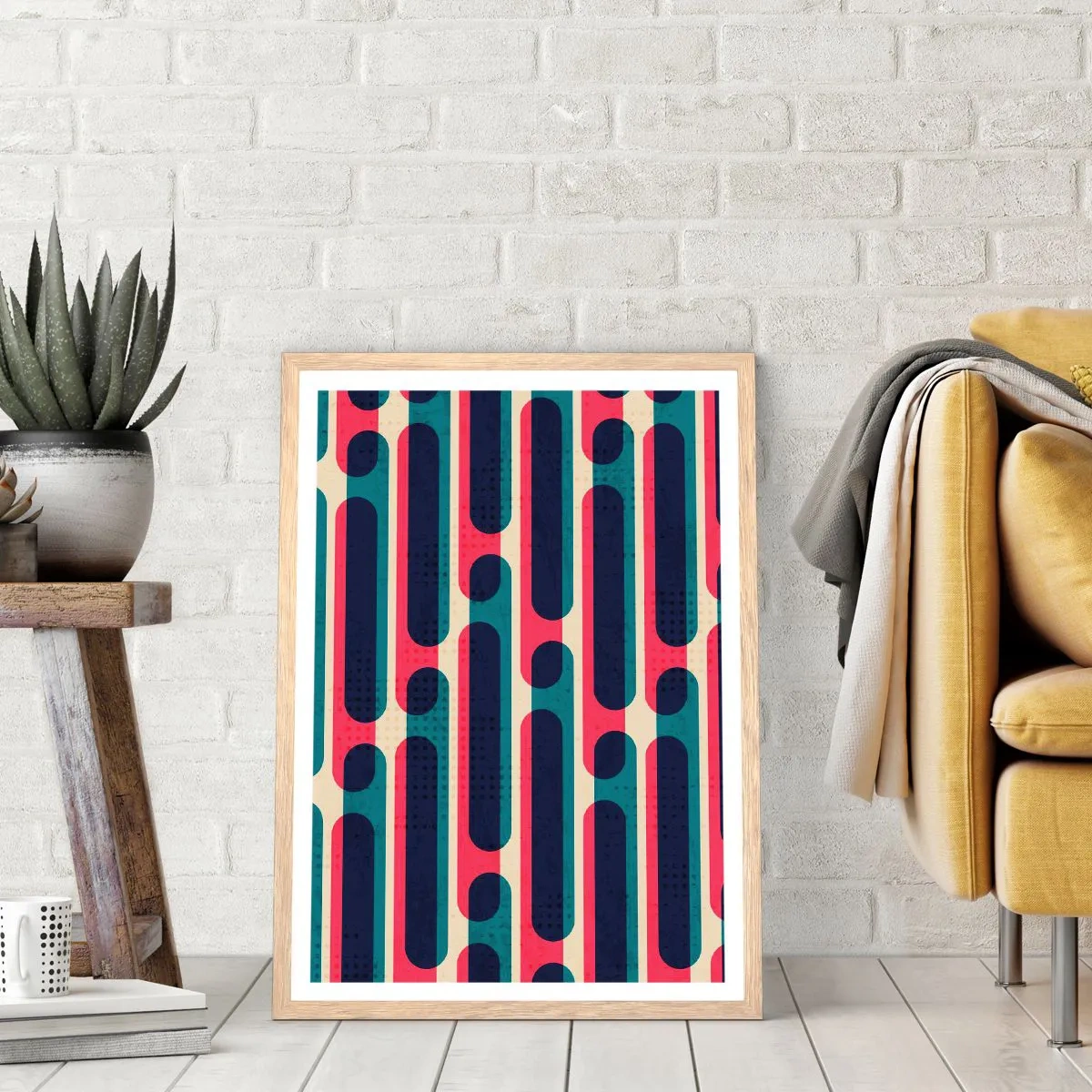 Pôster com moldura de carvalho claro - Avançado e profundo - 50x70 cm