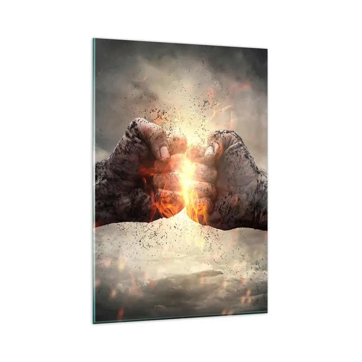 Quadro em vidro - Prepare-se para a luta - 80x120 cm