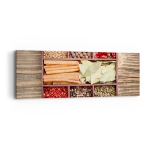 Quadro em tela - Ordem das formas, um ramo de aromas - 90x30 cm