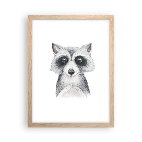 Pôster com moldura de carvalho claro - Um momento de emoção - 30x40 cm