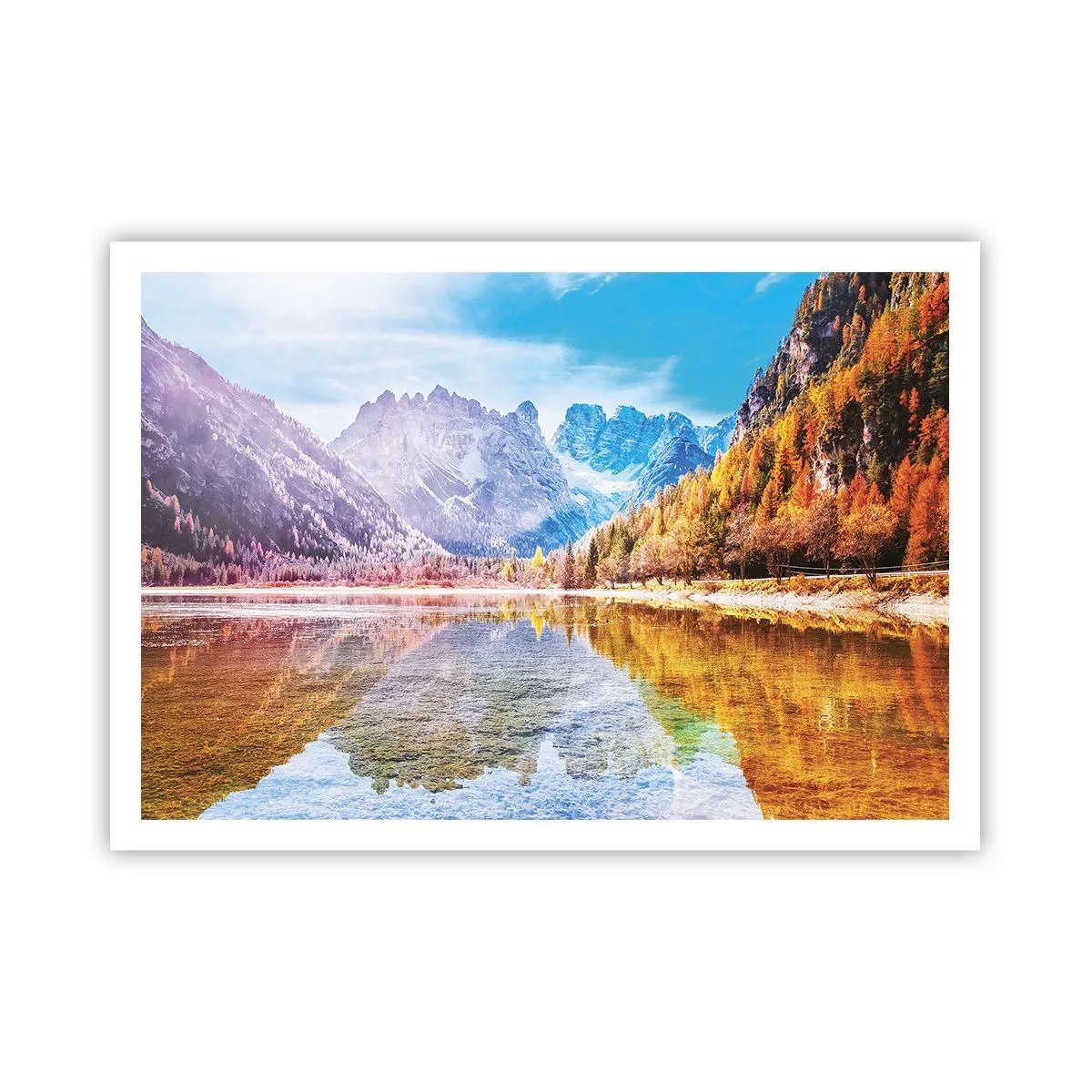 Pôster - E nas montanhas é outono - 100x70 cm