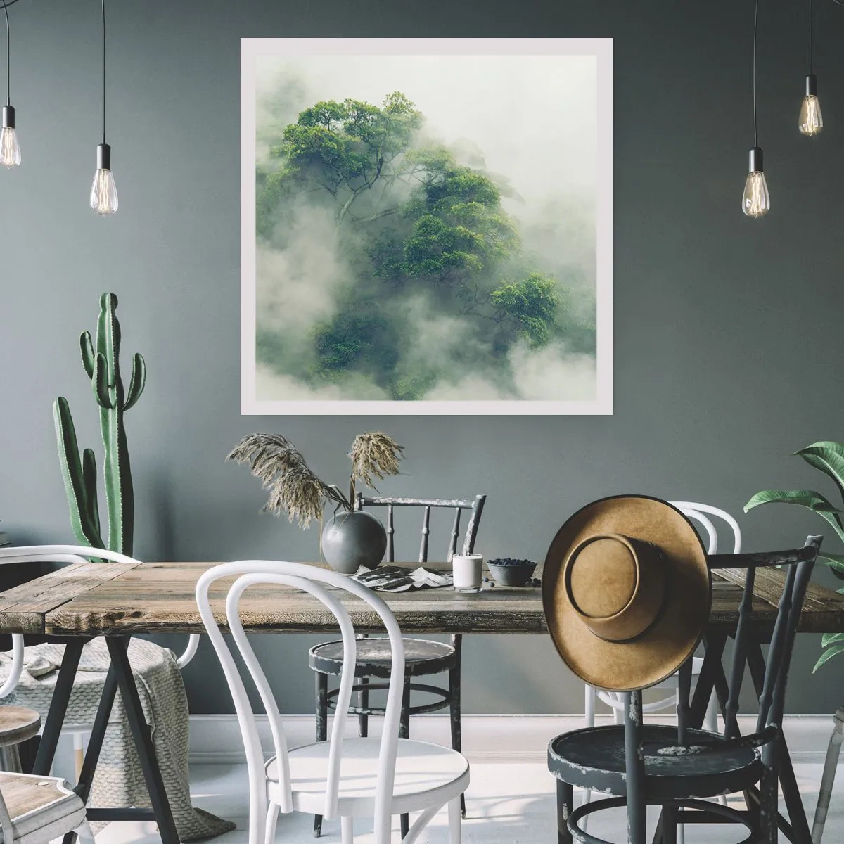 Pôster - Envolto em neblina - 40x40 cm