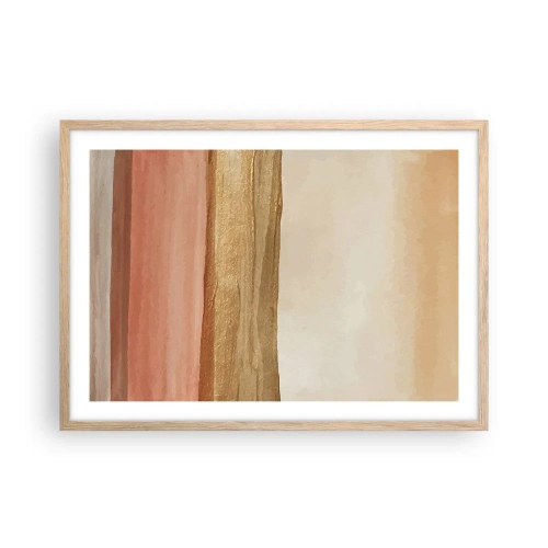 Pôster com moldura de carvalho claro - Composição vertical - 70x50 cm