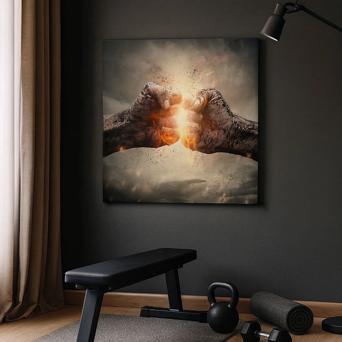 Quadro em tela - Prepare-se para a luta - 30x30 cm