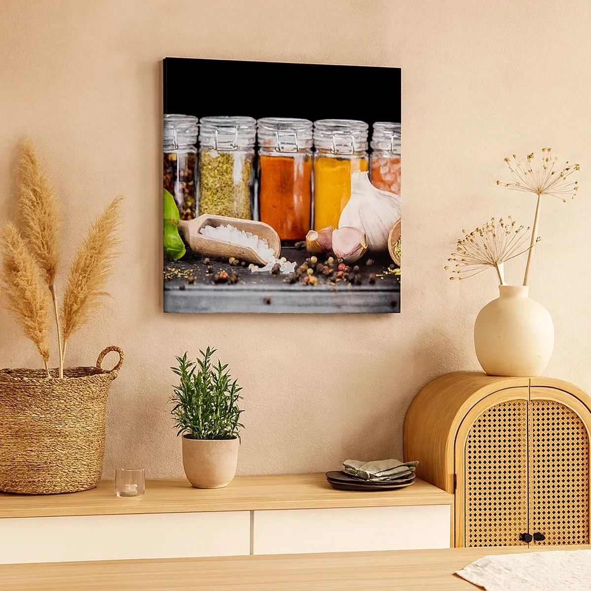 Quadro em tela - Para que a vida tenha um sabor - 30x30 cm