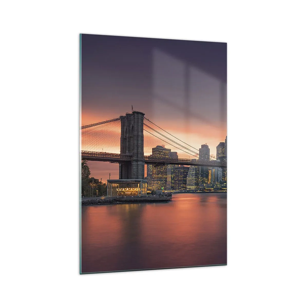 Quadro em vidro - Imersa no silêncio lilás - 70x100 cm