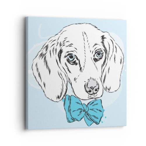 Quadro em tela - Elegância canina - 30x30 cm