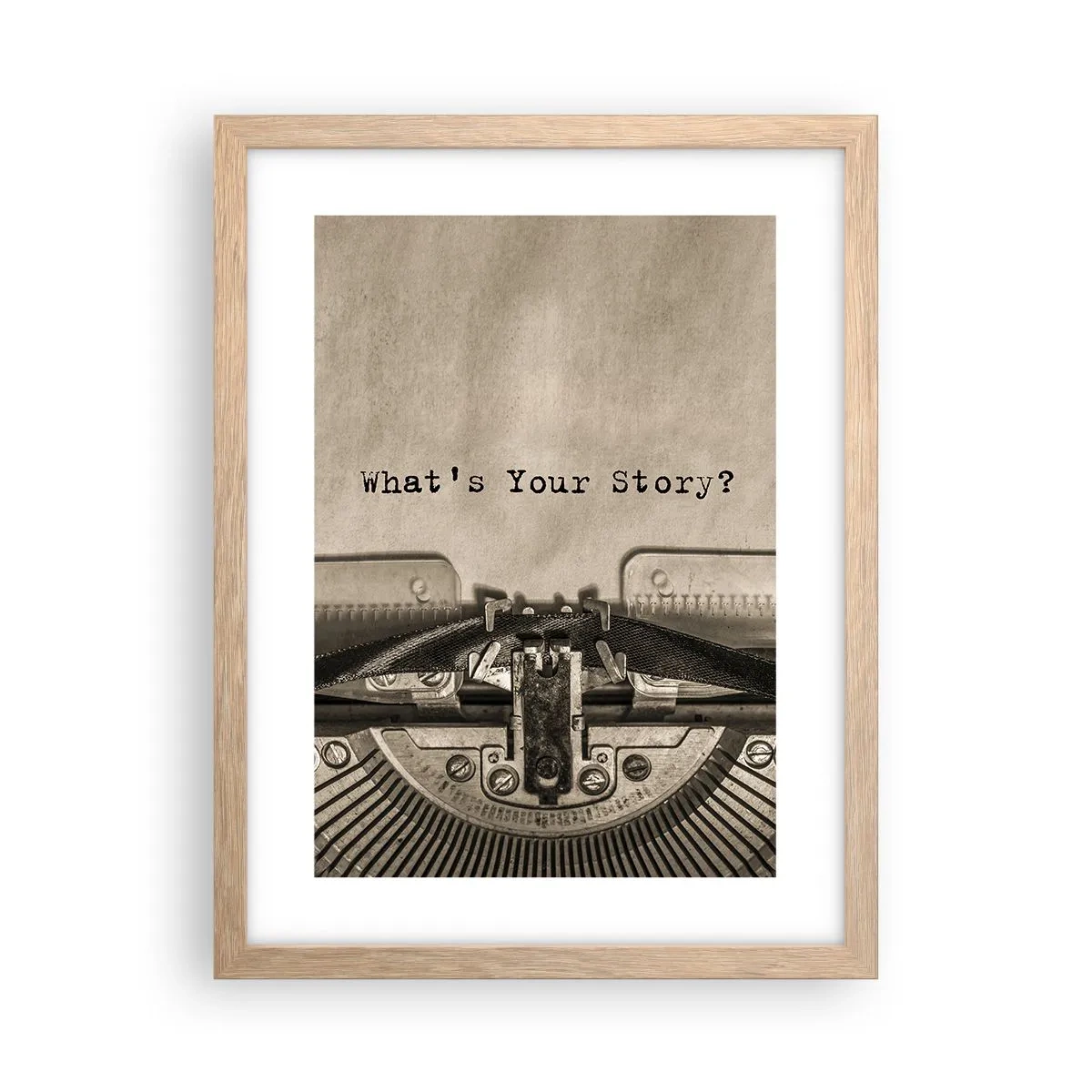 Pôster com moldura de carvalho claro - Conta-me - 30x40 cm