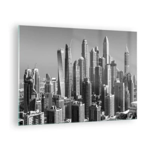 Quadro em vidro - A cidade sobre o deserto - 70x50 cm